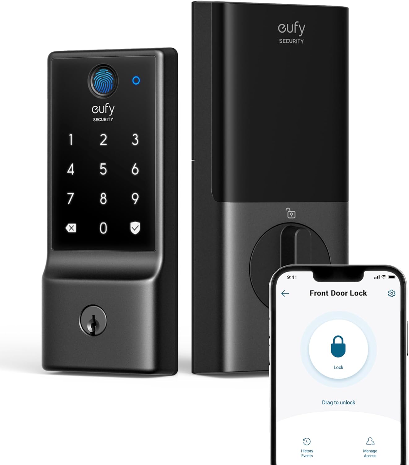 Deal of the day: eufy Security Smart Lock C220, Fingerprint Keyless Entry Door Lock, Built-in Wi-Fi, App Remote Control, Front Door Smart Lock Deadbolt, 8Months Battery,  - $99.99