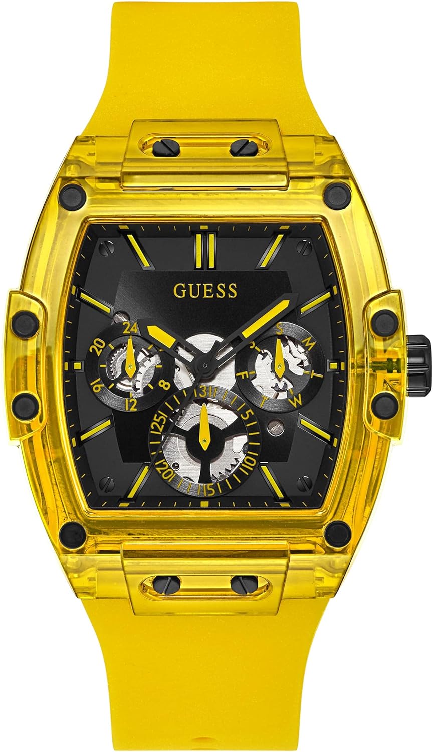 $57.50: GUESS Men's Trend Casual Tonneau Diamond 43mm Watch