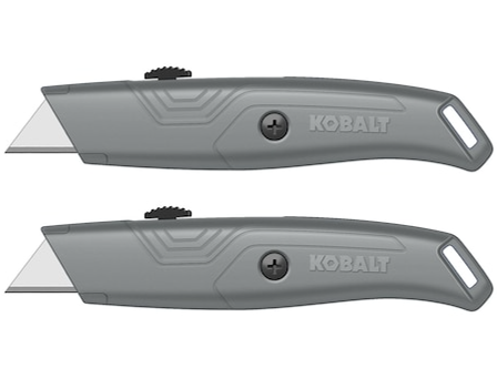 YMMV Kobalt 2pk 3/4-in 6-Blade Retractable Utility Knife with On Tool Blade Storage in the Utility Knives department at Lowes.com $1.97