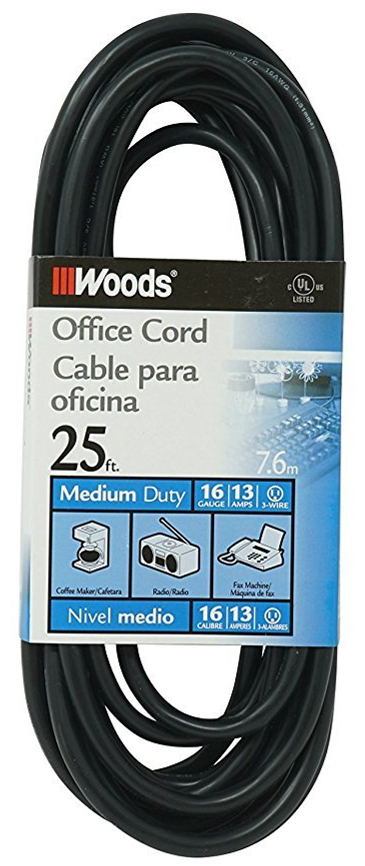 $6.90: Woods 5601 16/3 25-Foot SJTW Indoor Extension Cord
