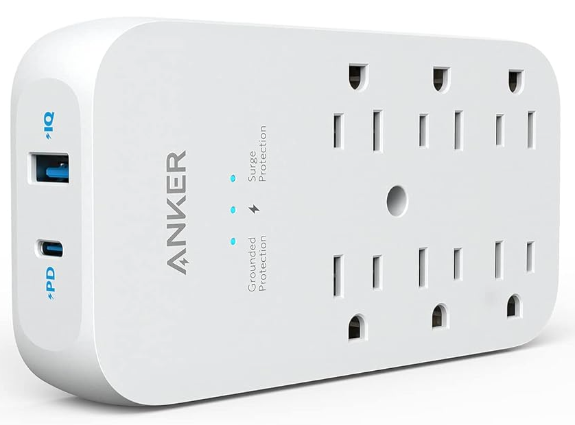 Amazon Lightning Deal: Anker 6-Outlet Wall Outlet Extender w/ 20W USB-C PD Port & USB-A Port $14.97 & More + Free Shipping