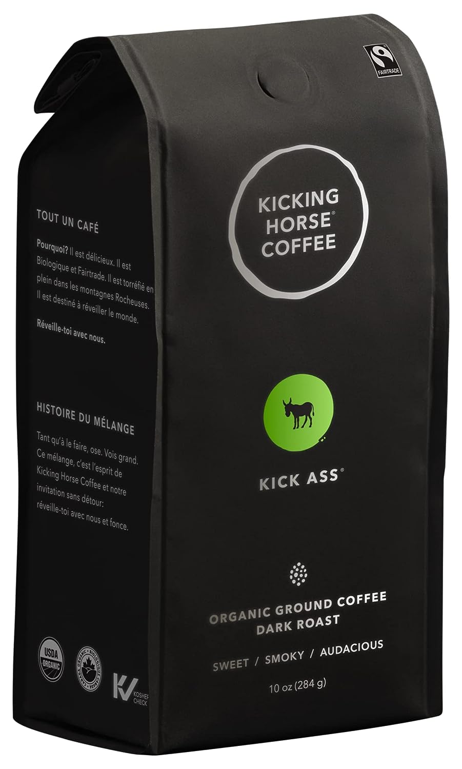 $4.94 w/ S&S: 10-Oz Kicking Horse Organic Ground Coffee (Dark Roast)