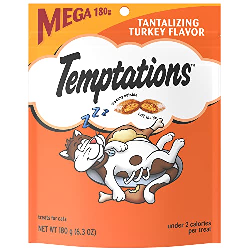 TEMPTATIONS Classic Treats for Cats Tantalizing Turkey Flavor 6.3 Ounces (Pack of 10) - $19.40