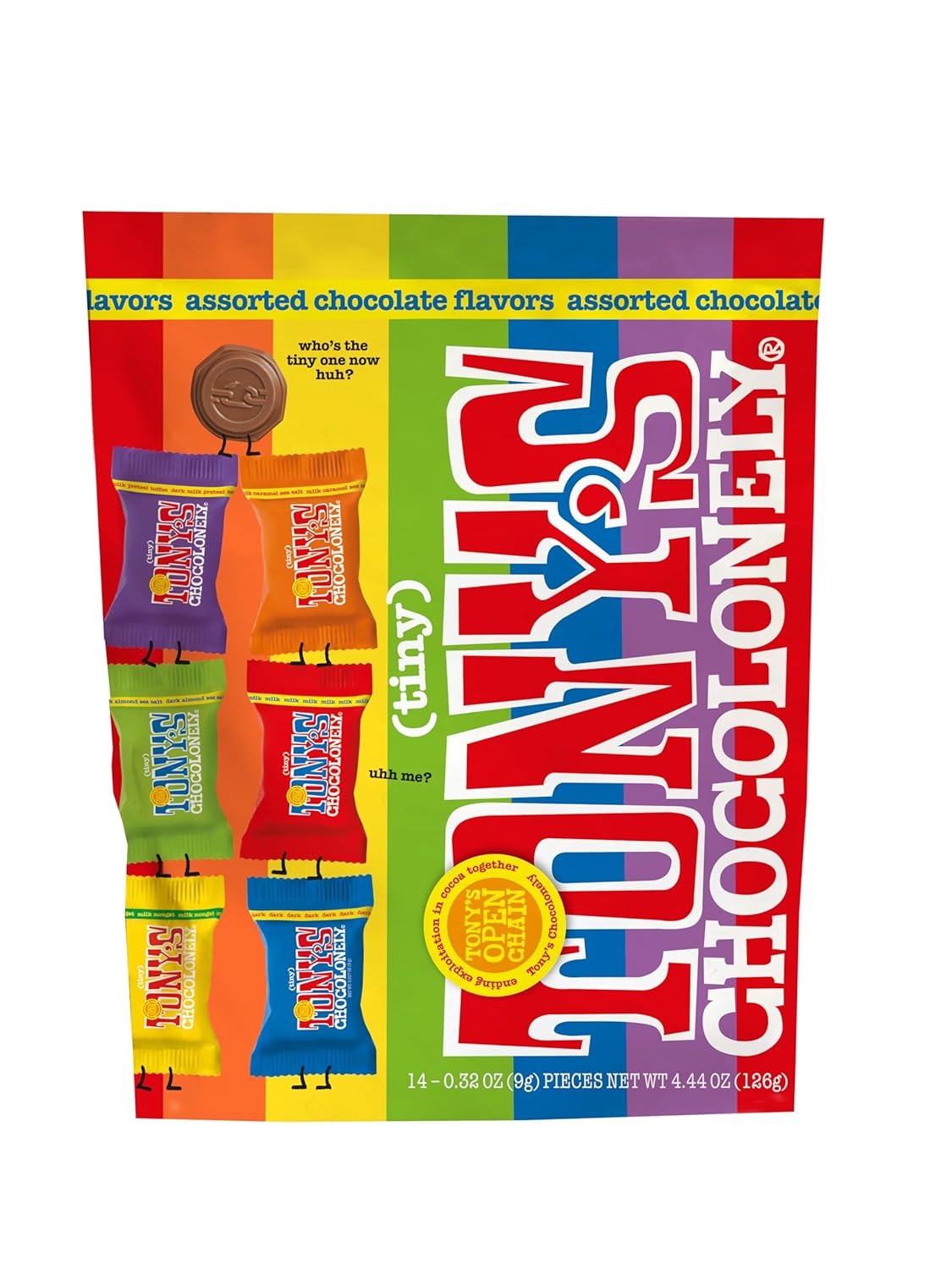 $3.88: Tony's Chocolonely Assorted Milk Chocoloate Pieces, 4.44 OZ