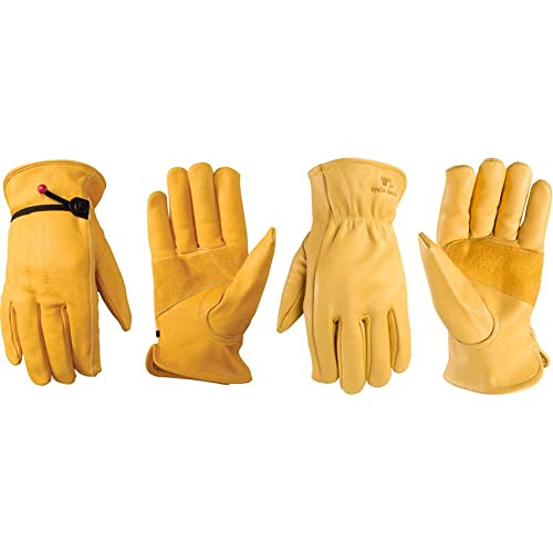 Wells Lamont 2 pairs: 1132 Leather Work Gloves + Reinforced Cowhide Leather Gloves - 2 pairs for $11.77