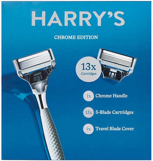 Harry Razor (5 blade) with 13 blades and chrome handle (Free shipping / Costco Members only) $19.99