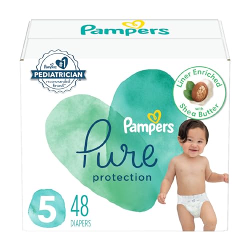 Pampers Pure Protection Diapers - Size 5, 48 Count, Hypoallergenic Premium Disposable Baby Diapers $16.99