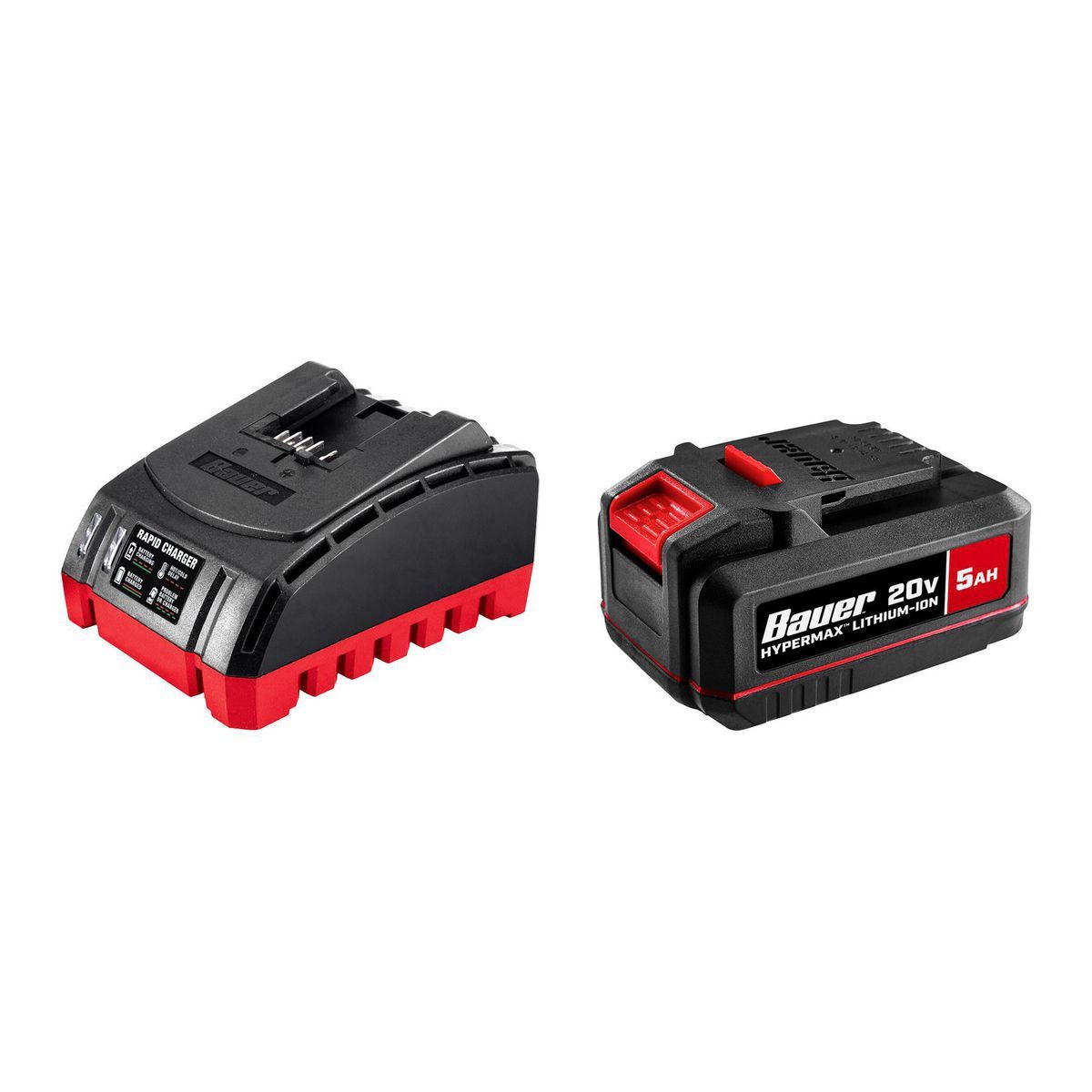 Harbor Freight in store only, Bauer 5AH battery + charger + tool, $89.99, Hercules 5AH battery + charger + tool, $99.99