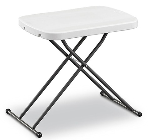 25.5"L x 17.8"W Staples Personal Folding Table w/ Height Adjustment (Gray)  $19 + Free Shipping
