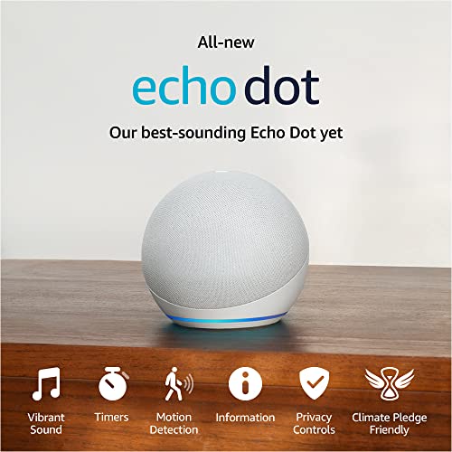 Echo Dot (5th Gen) with Amazon Basics Smart Color Bulb