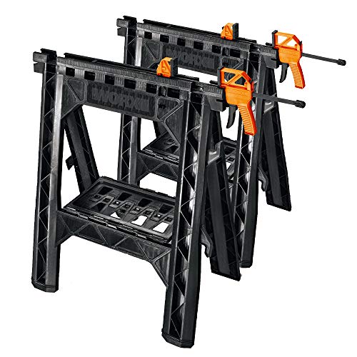 Worx WX065 Clamping Sawhorses with Bar Clamps - $59.00