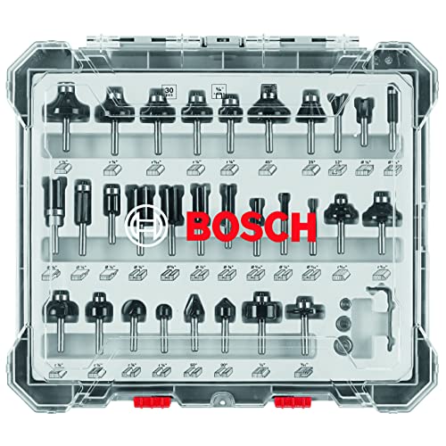 BOSCH RBS030MBS 30-Piece (Universally Compatible Accessory) Carbide-Tipped Wood Router Bit Assorted Set - $90.67