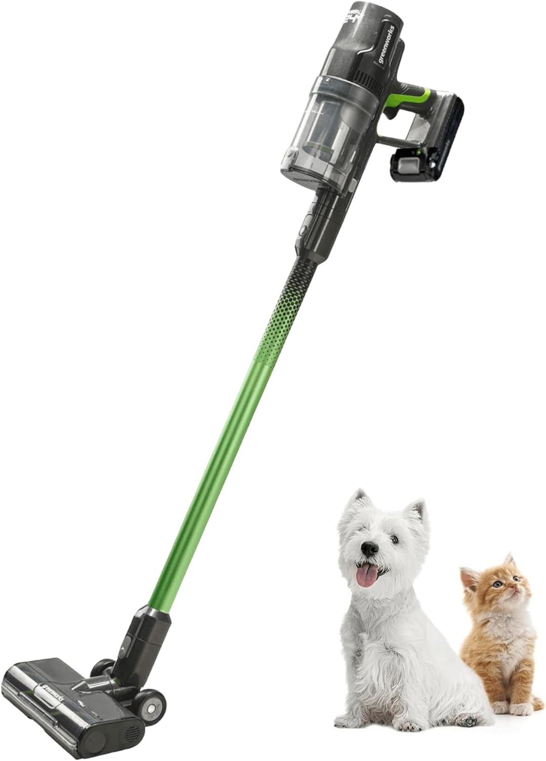 Greenworks 24V Brushless Cordless Stick Vacuum; Green Only $150.99