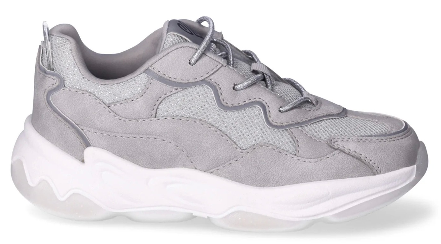 Justice Girls' Athletic Sport Sneakers (13-4, Gray or Black) $8 + Free S&H w/ Walmart+ or $35+