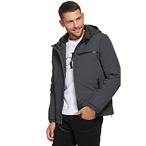 Calvin Klein Men s Water Resistant Slim Fit Hooded Jacket Iron