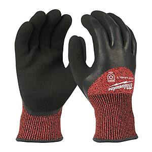 Home Depot - Clearance - B&M Only - YMMV - Milwaukee Red Latex Level 3 Cut Resistant Insulated Winter Dipped Work Gloves $2.83