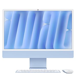 Apple 2024 iMac All-in-One Desktop Computer with M4 chip with 8-core CPU and 8-core GPU: Built for Apple Intelligence, 24-inch Retina Display, 16GB  Memory, 256GB SSD $1095.95