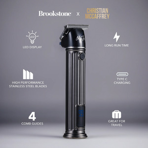 Brookstone Christian McCaffrey Special Edition, Cordless Rechargeable Men's Electric Hair Clipper/Trimmer Kit $7.72