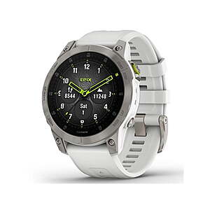 Garmin epix Gen 2, touchscreen AMOLED display, white titanium at WM for $399.99