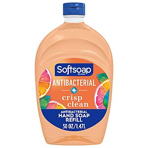 Deal Alert: 50-Oz Softsoap Antibacterial Liquid Hand Soap Refill (Crisp Clean) — $3.78 ($0.08 / Fl Oz) (reg $8.29 ($0.17 / Fl Oz))