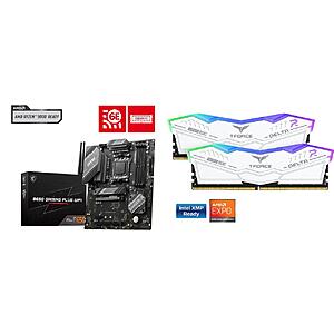 MSI B650 GAMING PLUS WIFI Bundle with Team Group 16GB (2 x 8GB) DDR5 6000 CL38 $190