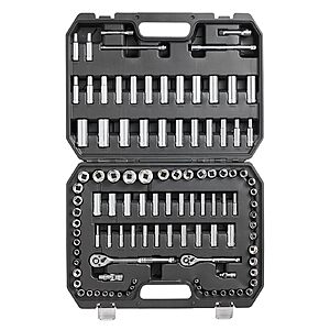 106-Piece VEVOR 1/4" and 3/8" Drive SAE & Metric Socket and Ratchet Set $45.25 + Free Shipping