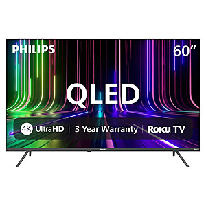 Sam's Club Members: 60" Philips 7900 Series 4K QLED Roku Smart TV $249.90 + Free Shipping w/ Plus
