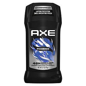 2.7-Oz. Axe Antiperspirant Deodorant (4 Scents) + $7 Walmart Cash 2 for $10 + Free Store Pickup