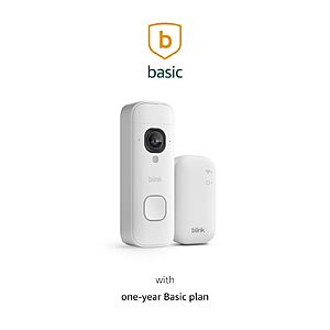 Blink Video Doorbell 2K+ (newest model) with 1-Year Basic plan. Sync Module Core included &ndash; System (White) $40.98