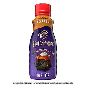 .75 WM Cash + Coffee mate Harry Potter Cauldron Cake Toffee Flavored Shelf Stable Creamer $2.86