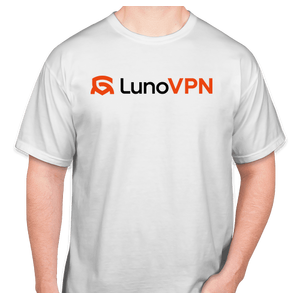 FREE LunoVPN T-Shirt or Insulated Water Bottle