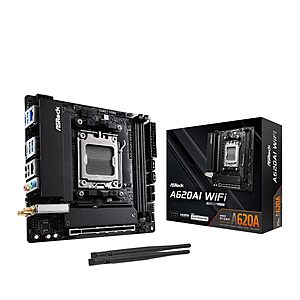 ASRock A620AI WiFi AMD AM5 Mini-ITX Motherboard (DDR5, WiFi 6E) $109.99 + Free Shipping