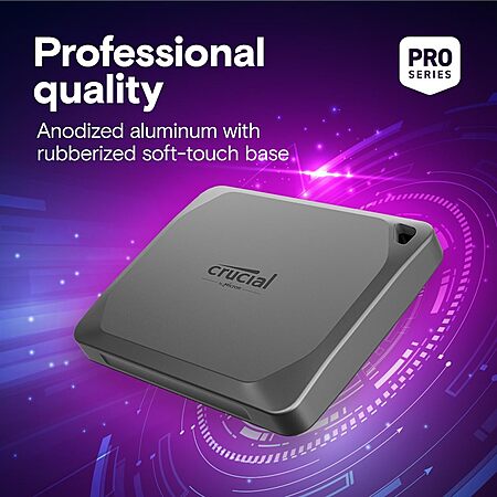 2TB Crucial X9 Pro USB 32 Type-C Portable Solid State Drive $119.99