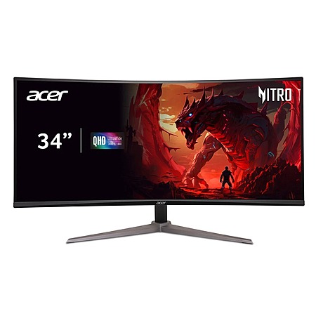 Acer 34" Nitro Curved Gaming Monitor ED340CU S 180Hz 1440p Refurbished $148.32