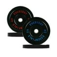 FlexWave Black Olympic Bumper Plate Sets – Steel-Hub Rubber Plates in 90LB, 110LB & 200LB Options for Strength Training $94.99