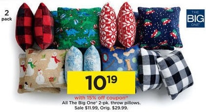 Kohl S Black Friday All The Big One 2pk Throw Pillows For 10 19