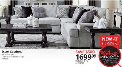 Conns Black Friday: Essex 2-Piece Sectional Set for $1,699.99
