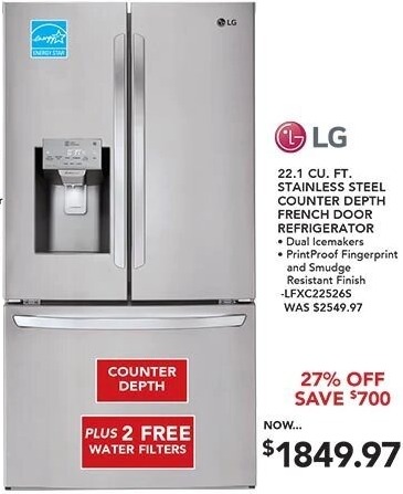 Pc Richard Son Black Friday Lg 22 1 Cu Ft French Door