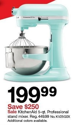 Target Black Friday: KitchenAid Professional Stand Mixer No. KV25 for $199.99