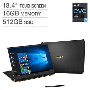 Costco: MSI Summit 13.4" Touchscreen 2-in-1 Intel Evo Platform Laptop - 11th Gen Intel Core i7-1195G7 $999