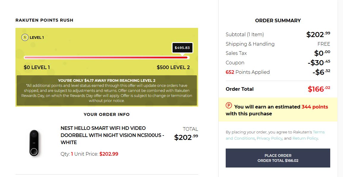 urlhasbeenblocked Nest Hello 203-30.45 coupon @ $172.55
