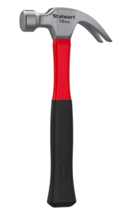 Stalwart Fiberglass Claw Hammer With Comfort Grip Handle And Curved Rip Claw, Red - $6.95 @ Amazon + FS with Prime