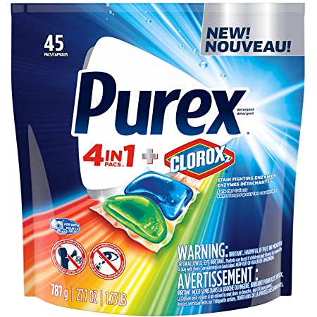 45-Count Purex 4-in-1 Plus Clorox2 Laundry Detergent Pacs, Original Fresh - $5.31 @ Amazon with S&S