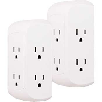 2-Pack GE UltraPro 6-Outlet Surge Protector Adapter Spaced Wall Tap - $11.46 @ Amazon + FSSS