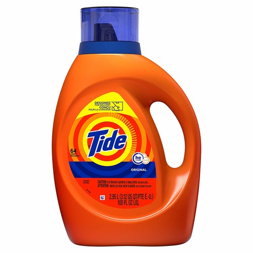 Tide Laundry Detergent Liquid, Original Scent HE Turbo Clean or Free and Gentle HE, 100 Fl Oz - 3 for $25.91 @ Amazon + FS