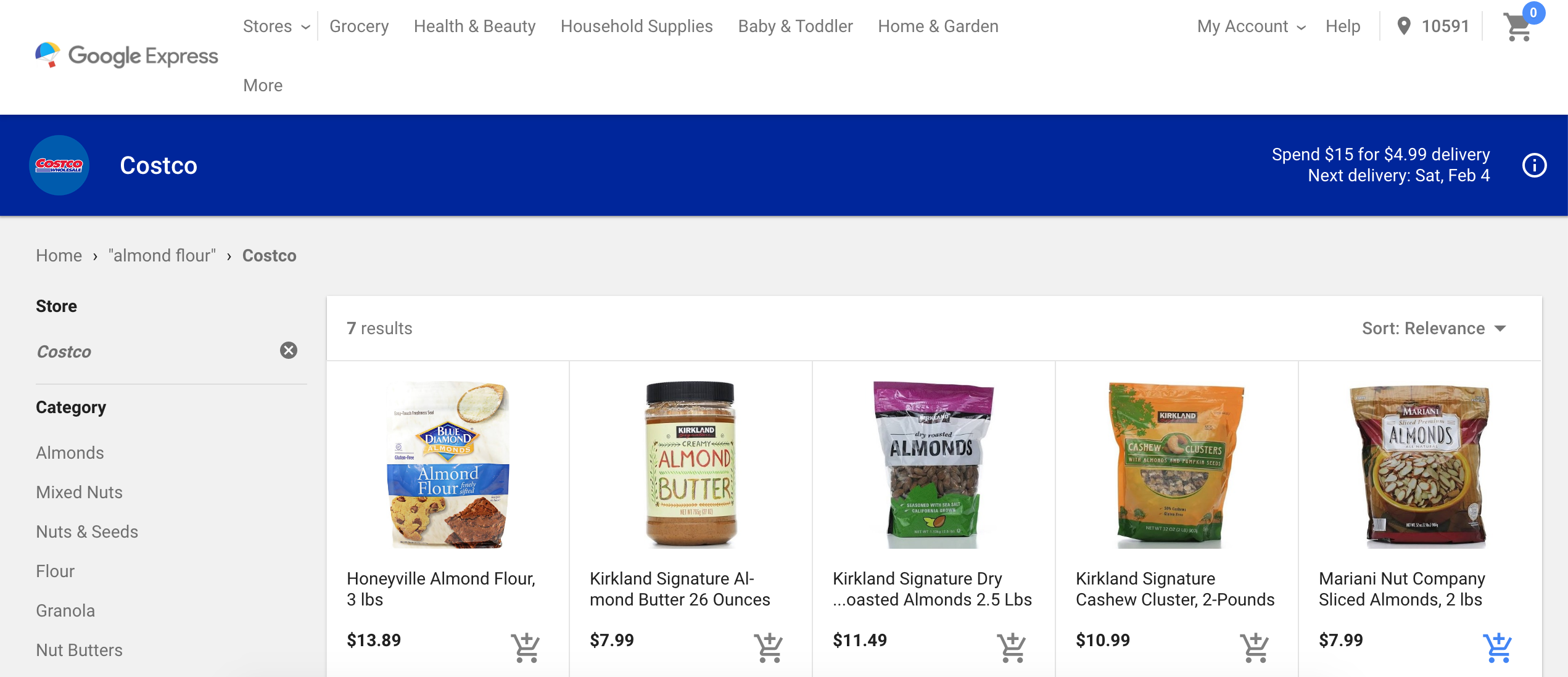 Costco -Blue Diamond Almond Flour-3lbs $12.99 in store