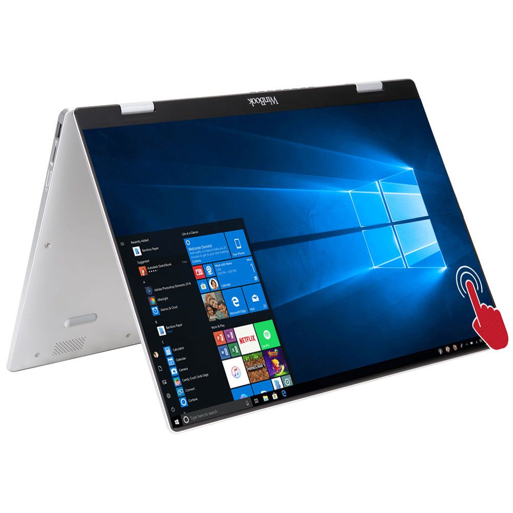 WinBook CW140 14in 2-in-1 Laptop, Intel Core i5-8250U Processor; 8GB DDR4-2400 RAM; 256GB SSD- Silver In-store pick up $399