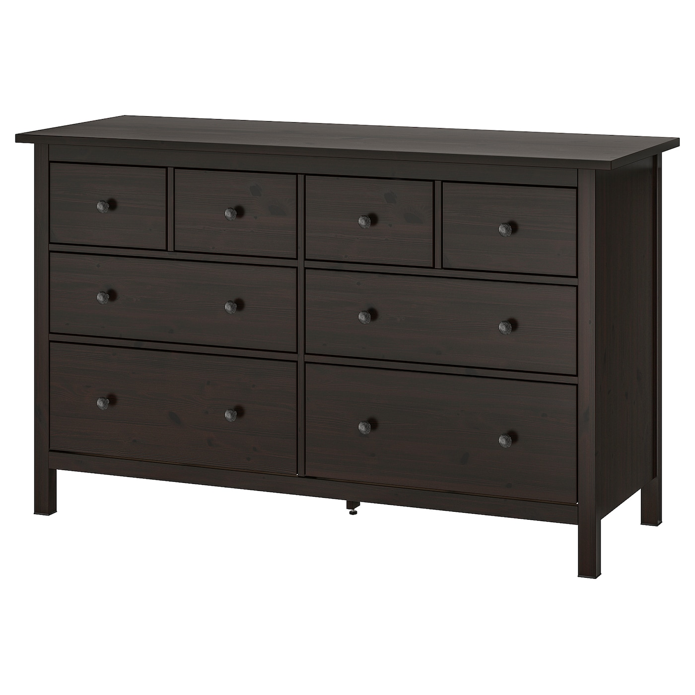 HEMNES 6-drawer chest, black-brown, 108x131 cm (421/2x515/8) - IKEA CA