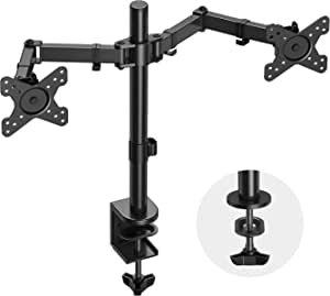 Heavy Duty Dual Monitor Stand Mount for 13 to 27" Screens with VESA $19.19