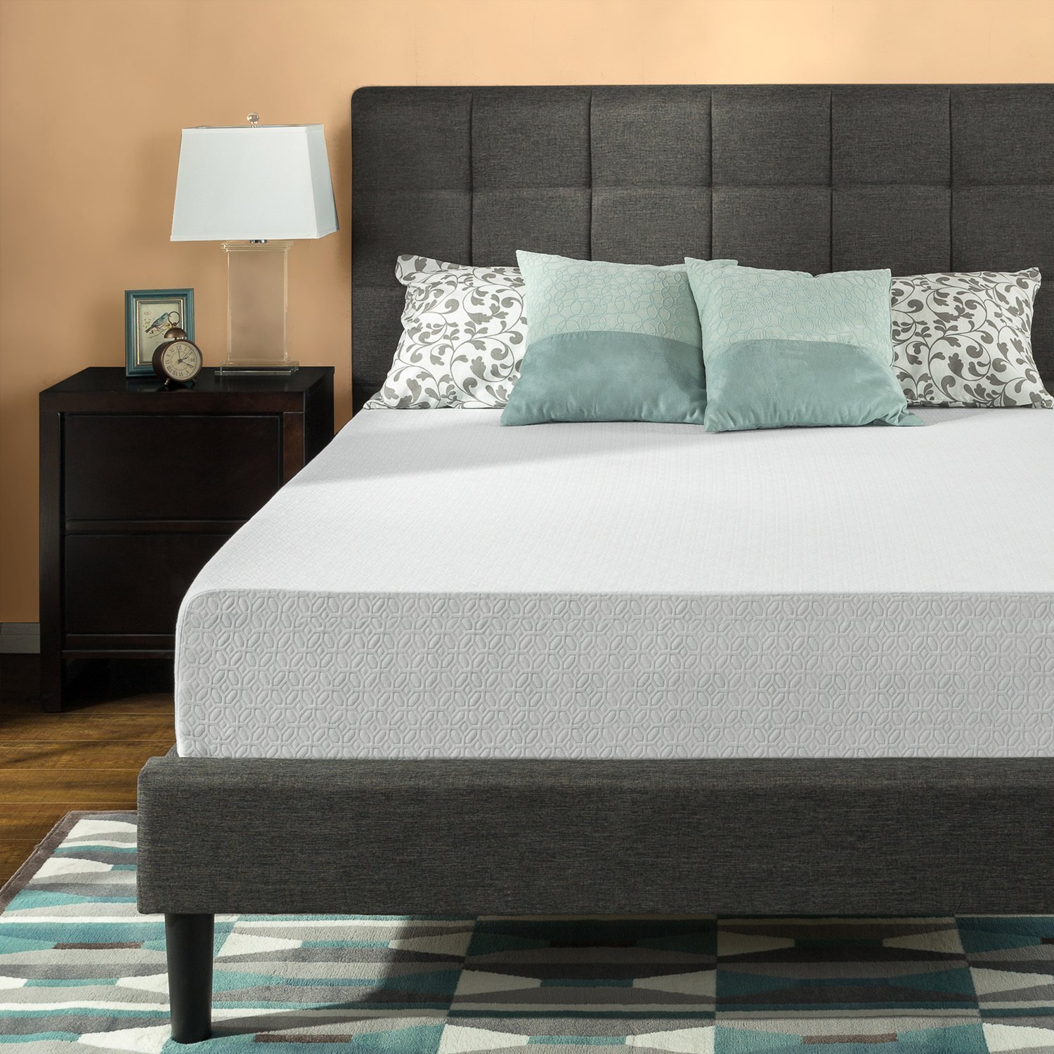 Zinus 12 Inch Gel Infused Green Tea Memory Foam Mattress King 12 Inch